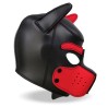 Hound Máscara de Perro Neopreno Hocico Extraíble Negro/Rojo Talla Única