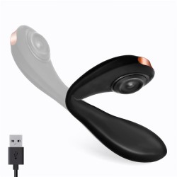 Pulsar Vibrador con Pulsación y Esqueleto Articulado Silicona USB