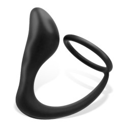 Randal Plug Anal con Anillo para el Pene Silicona Negro