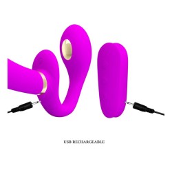 Thunderbird Vibrador para Parejas sin Arnés con Control Remoto