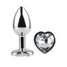 Plug Anal con Joya de Corazón Blanco Talla L