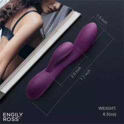 Bacall 3.0 Vibrador Silicona Liquida Inyectada Doble Motor USB Púrpura