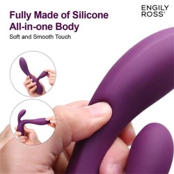 Bacall 3.0 Vibrador Silicona Liquida Inyectada Doble Motor USB Púrpura