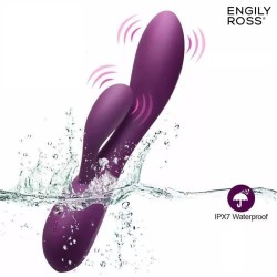 Bacall 3.0 Vibrador Silicona Liquida Inyectada Doble Motor USB Púrpura