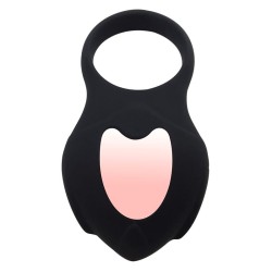 Darkblack Anillo Vibrador con Led Control Remoto USB Silicona