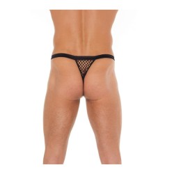 Tanga Rejilla Negro Talla Única