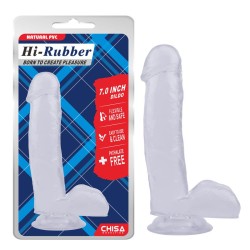 Dildo Hi-Rubber 7 Transparente