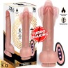 Tiberio Dildo Realista Turbo Shaking con Thrusting, Rotación 360º y Control Remoto Silicona Líquida