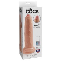 King Cock Dildo Realista con Glande Retractil Color Natural 9