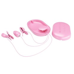 Surprise Box Huevo Vibrador y Pinzas para Pezones con Electro Estimulación Rosa