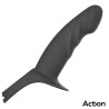 Arnés Strap-on con Dildo Hueco Silicona Premium Talla L Negro