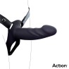 Arnés Strap-On con Dildo Hueco Silicona Premium Talla S Negro