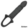 Arnés Strap-On con Dildo Hueco Silicona Premium Talla S Negro