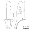 Arnés Strap-On con Dildo Hueco Silicona Premium Talla S Negro