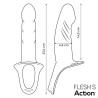 Arnés Strap-On con Dildo Hueco Silicona Premium Talla S