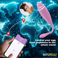 Huevo Vibrador con Bolas Internas con Rotación y APP USB