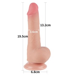 Dildo Dual Layer Piel Deslizante 7.5