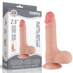 Dildo Dual Layer Piel Deslizante 7.5