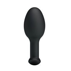 Plug Anal Silicona Negro con Bola