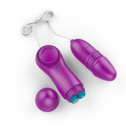 Laary Huevo Vibrador Multi Velocidad Control Remoto Púrpur