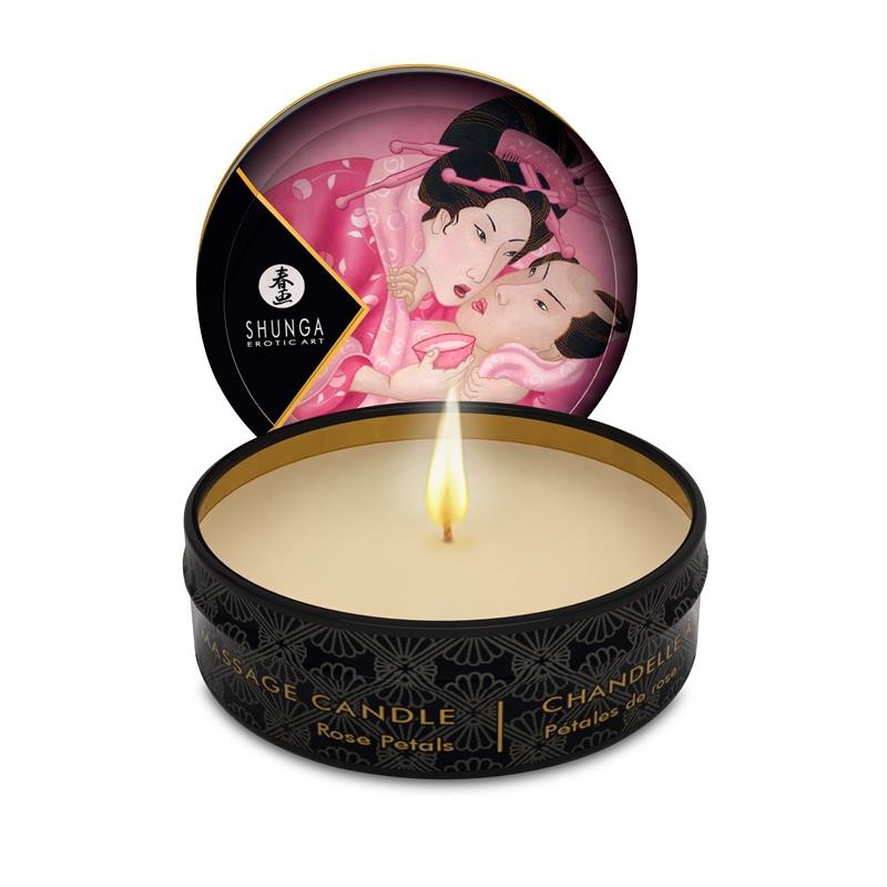 Shunga Mini Vela de Masaje Afrodisíaca Rosa