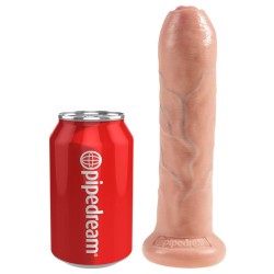 King Cock Dildo Realista con Glande Retractil Color Natural 7