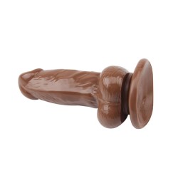 Dildo Jumbo Jack 6 con Vibración marrón