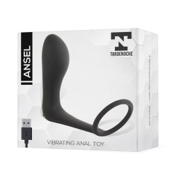 Ansel Plug Anal con Vibración y Anillo USB Silicona