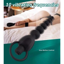 Marbe Cadena Anal con Vibración USB Silicona