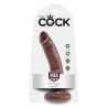 King Cock Pene de 17,78 cm - Color Marrón