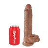 King Cock Pene con Testículos de 10 - Bronceado