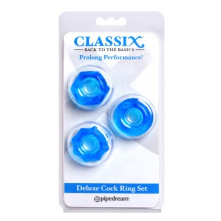 Kit 3 Anillos para el Pene Azul