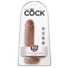 King Cock Pene con Testículos de 7 - Bronceado